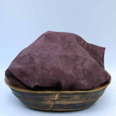 Aged Wine Hand Dyed Linen by Blackberry Primitives