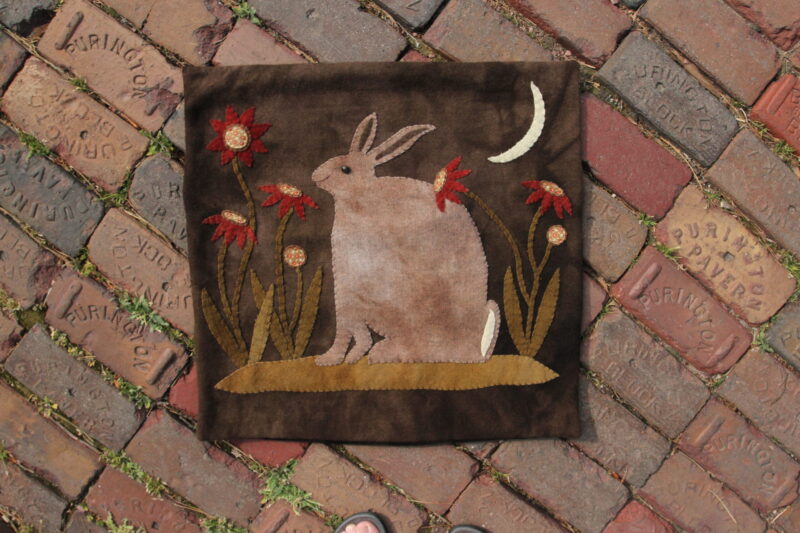 Primitive Hare in the Wildflowers Blackberry Primitives
